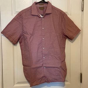 Men's denim and flower button up